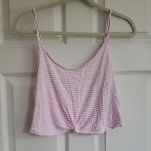 Me to We Pink and White Striped Top